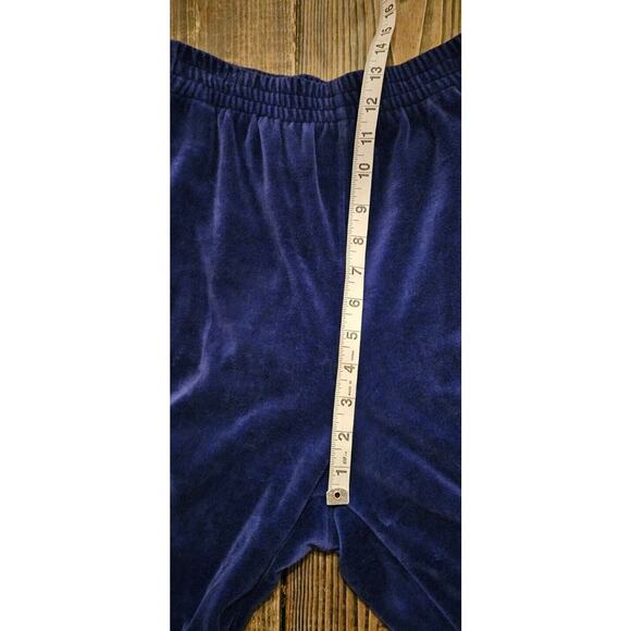 Vintage Liz Claiborne Velour Tracksuit Small Purple Sweatshirt Pull On Sweatpant - Picture 13 of 16
